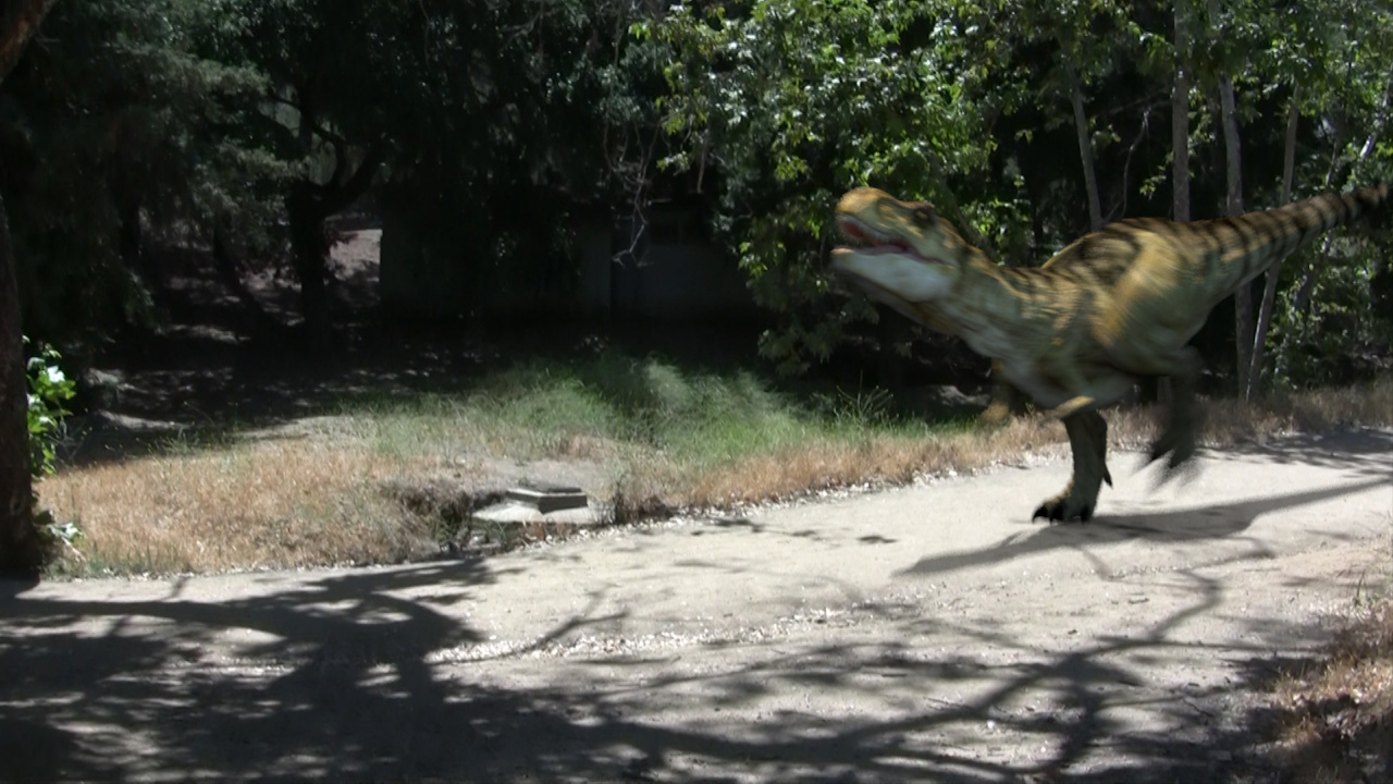 tyrannosaurus jumping