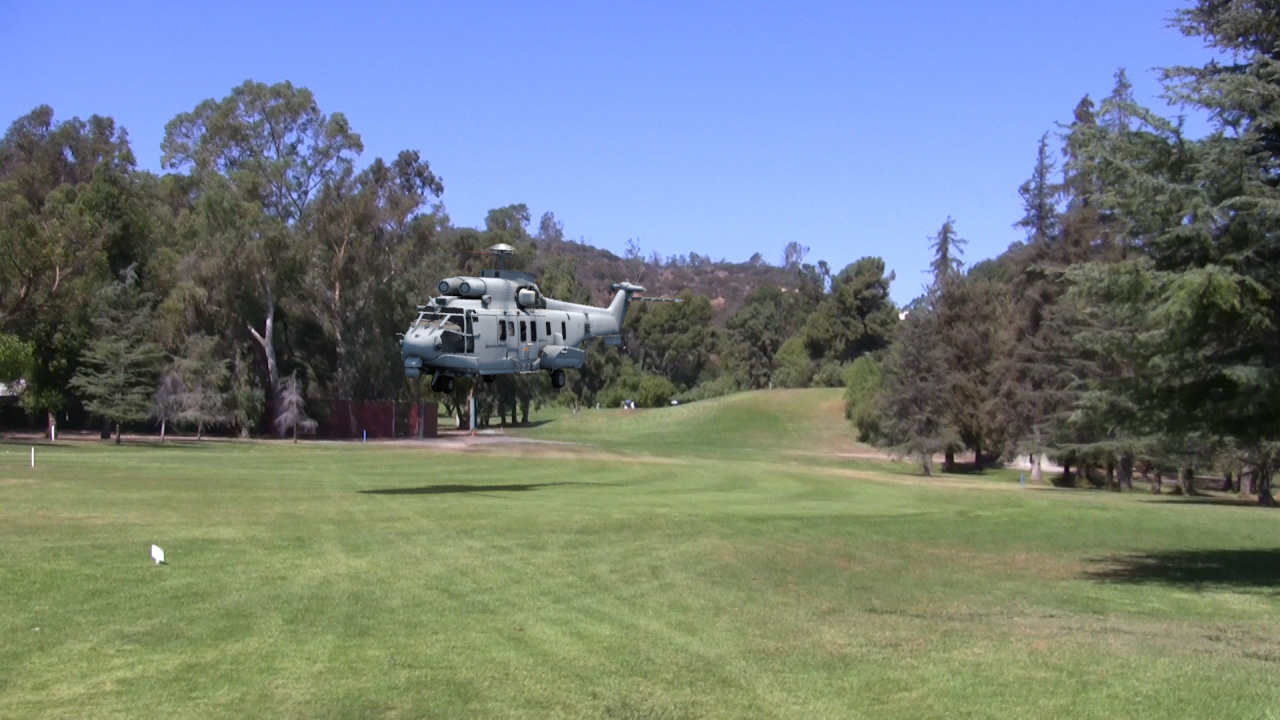 transport helicopter hover