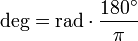radian formula