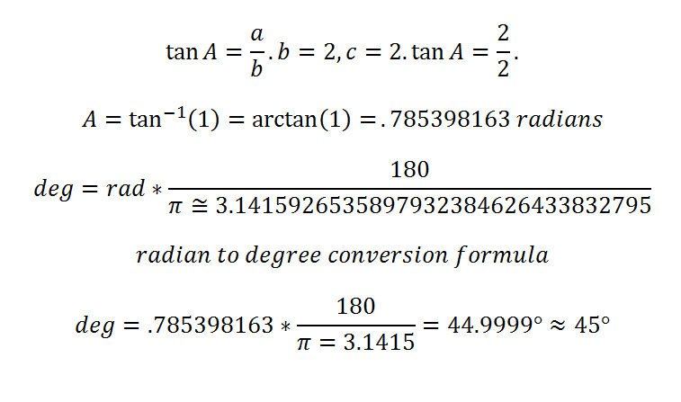 tangent calculation
